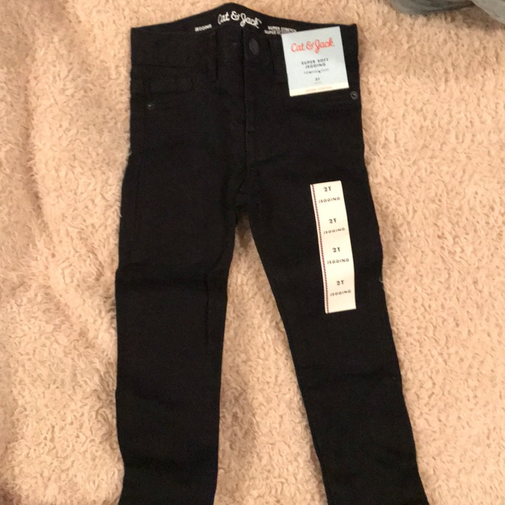 Toddler girl black jeggings